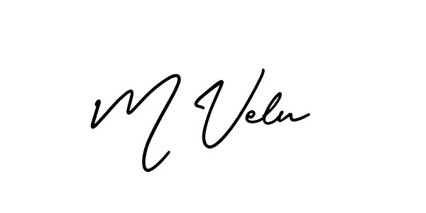 Similarly AmerikaSignatureDemo-Regular is the best handwritten signature design. Signature creator online .You can use it as an online autograph creator for name M Velu. M Velu signature style 3 images and pictures png