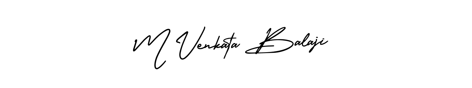 Use a signature maker to create a handwritten signature online. With this signature software, you can design (AmerikaSignatureDemo-Regular) your own signature for name M Venkata Balaji. M Venkata Balaji signature style 3 images and pictures png