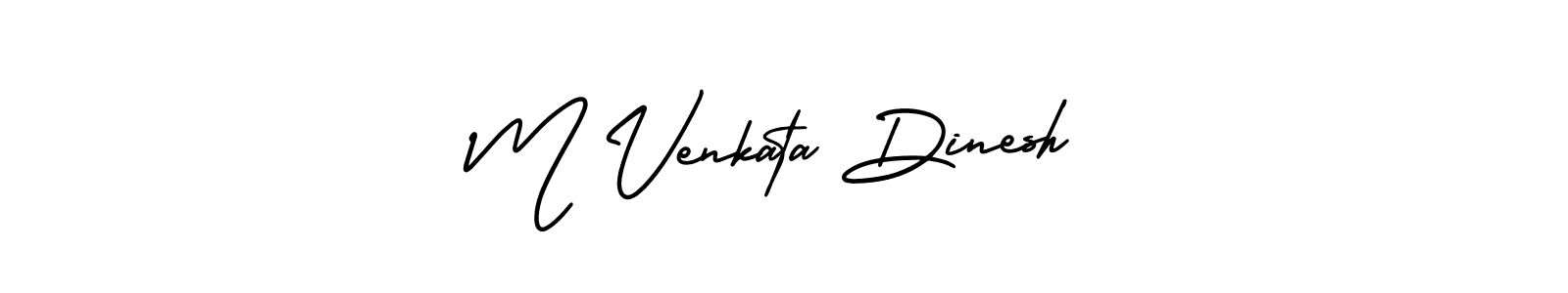Design your own signature with our free online signature maker. With this signature software, you can create a handwritten (AmerikaSignatureDemo-Regular) signature for name M Venkata Dinesh. M Venkata Dinesh signature style 3 images and pictures png