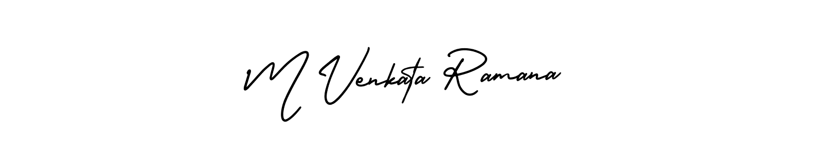 AmerikaSignatureDemo-Regular is a professional signature style that is perfect for those who want to add a touch of class to their signature. It is also a great choice for those who want to make their signature more unique. Get M Venkata Ramana name to fancy signature for free. M Venkata Ramana signature style 3 images and pictures png