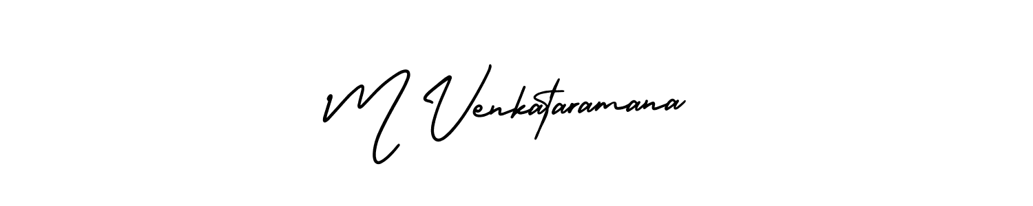 You should practise on your own different ways (AmerikaSignatureDemo-Regular) to write your name (M Venkataramana) in signature. don't let someone else do it for you. M Venkataramana signature style 3 images and pictures png