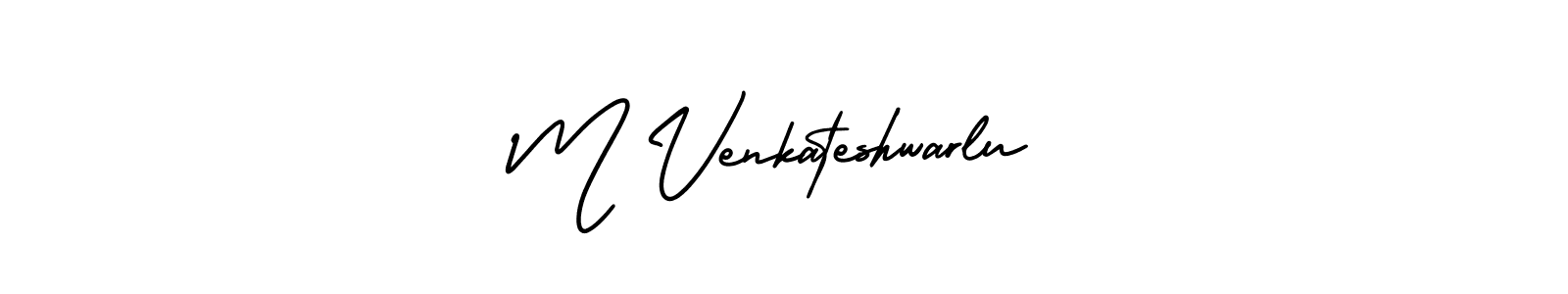 Design your own signature with our free online signature maker. With this signature software, you can create a handwritten (AmerikaSignatureDemo-Regular) signature for name M Venkateshwarlu. M Venkateshwarlu signature style 3 images and pictures png