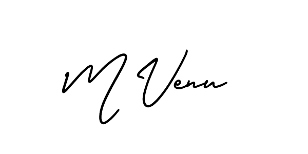 How to Draw M Venu signature style? AmerikaSignatureDemo-Regular is a latest design signature styles for name M Venu. M Venu signature style 3 images and pictures png