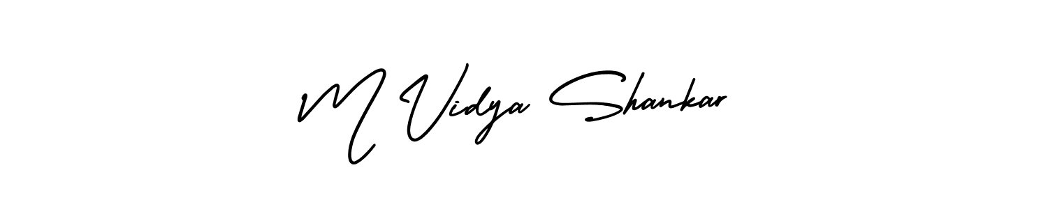 AmerikaSignatureDemo-Regular is a professional signature style that is perfect for those who want to add a touch of class to their signature. It is also a great choice for those who want to make their signature more unique. Get M Vidya Shankar name to fancy signature for free. M Vidya Shankar signature style 3 images and pictures png