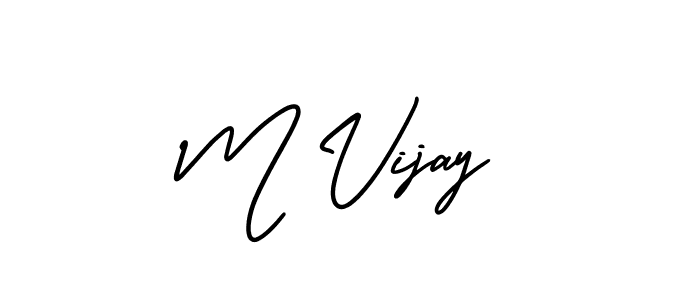 M Vijay stylish signature style. Best Handwritten Sign (AmerikaSignatureDemo-Regular) for my name. Handwritten Signature Collection Ideas for my name M Vijay. M Vijay signature style 3 images and pictures png