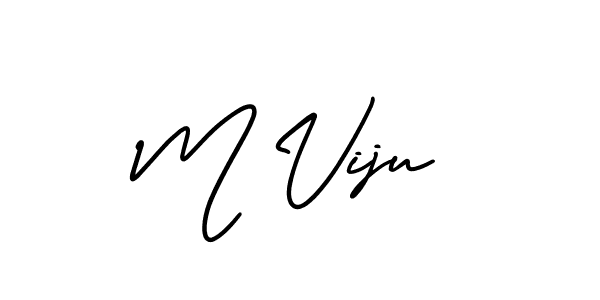 Also You can easily find your signature by using the search form. We will create M Viju name handwritten signature images for you free of cost using AmerikaSignatureDemo-Regular sign style. M Viju signature style 3 images and pictures png