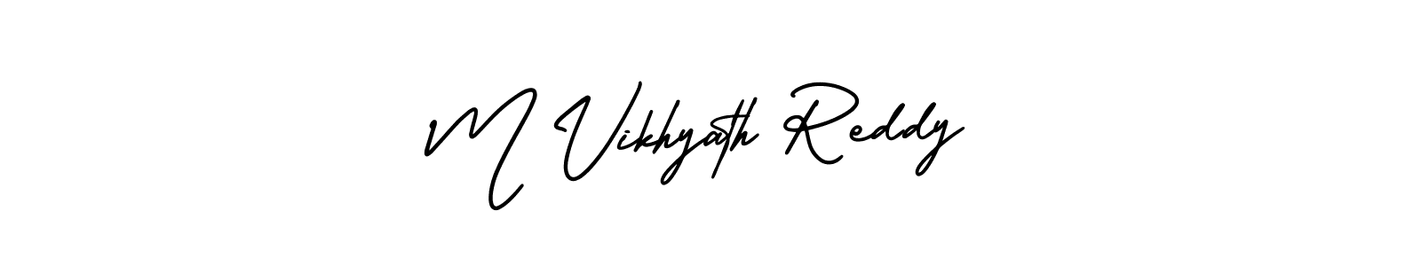 You can use this online signature creator to create a handwritten signature for the name M Vikhyath Reddy. This is the best online autograph maker. M Vikhyath Reddy signature style 3 images and pictures png