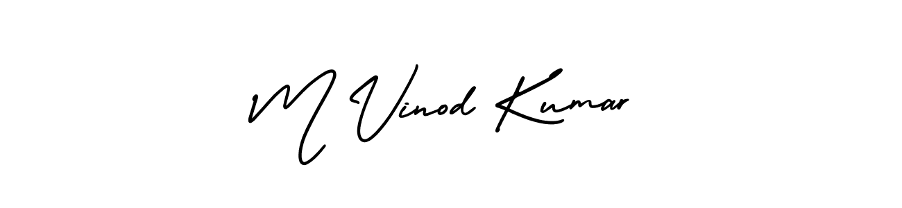 Design your own signature with our free online signature maker. With this signature software, you can create a handwritten (AmerikaSignatureDemo-Regular) signature for name M Vinod Kumar. M Vinod Kumar signature style 3 images and pictures png