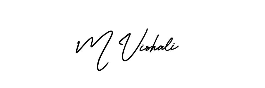It looks lik you need a new signature style for name M Vishali. Design unique handwritten (AmerikaSignatureDemo-Regular) signature with our free signature maker in just a few clicks. M Vishali signature style 3 images and pictures png