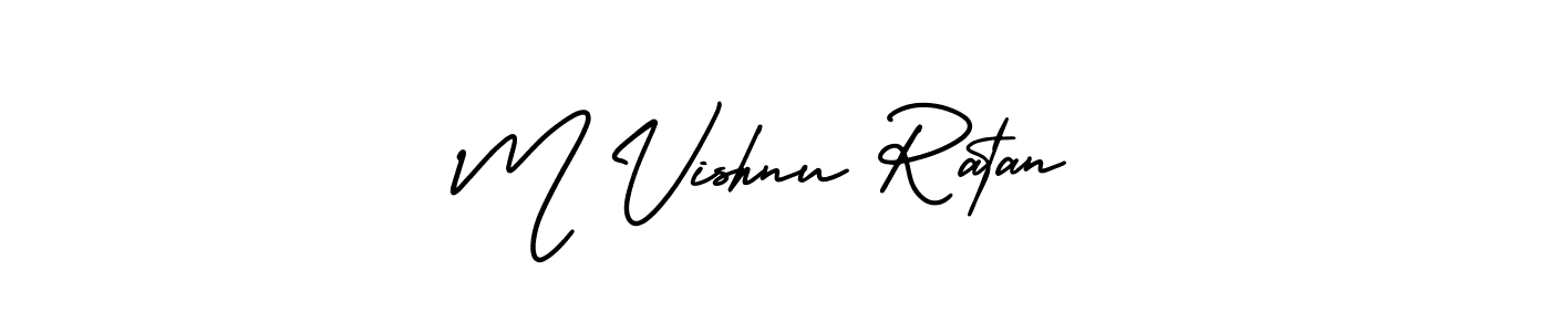 How to make M Vishnu Ratan signature? AmerikaSignatureDemo-Regular is a professional autograph style. Create handwritten signature for M Vishnu Ratan name. M Vishnu Ratan signature style 3 images and pictures png