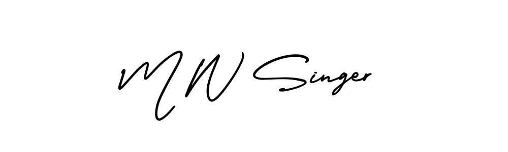 How to make M W Singer signature? AmerikaSignatureDemo-Regular is a professional autograph style. Create handwritten signature for M W Singer name. M W Singer signature style 3 images and pictures png