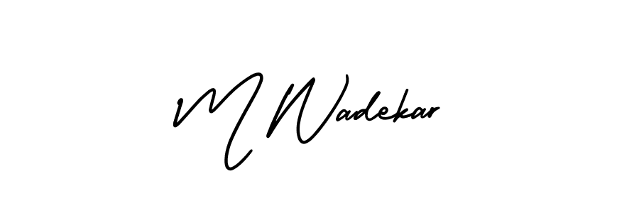 Create a beautiful signature design for name M Wadekar. With this signature (AmerikaSignatureDemo-Regular) fonts, you can make a handwritten signature for free. M Wadekar signature style 3 images and pictures png