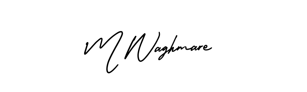 M Waghmare stylish signature style. Best Handwritten Sign (AmerikaSignatureDemo-Regular) for my name. Handwritten Signature Collection Ideas for my name M Waghmare. M Waghmare signature style 3 images and pictures png