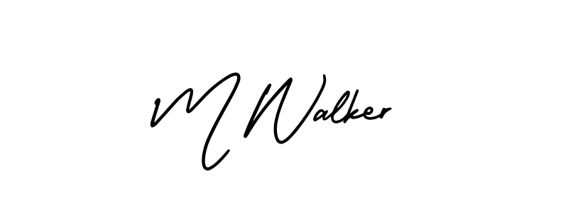 AmerikaSignatureDemo-Regular is a professional signature style that is perfect for those who want to add a touch of class to their signature. It is also a great choice for those who want to make their signature more unique. Get M Walker name to fancy signature for free. M Walker signature style 3 images and pictures png