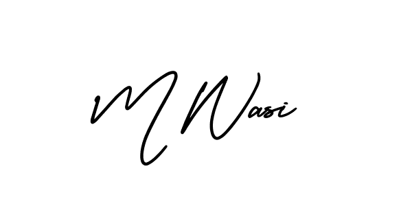 It looks lik you need a new signature style for name M Wasi. Design unique handwritten (AmerikaSignatureDemo-Regular) signature with our free signature maker in just a few clicks. M Wasi signature style 3 images and pictures png