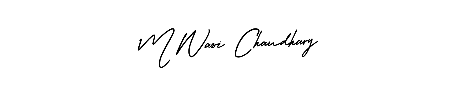 How to make M Wasi Chaudhary signature? AmerikaSignatureDemo-Regular is a professional autograph style. Create handwritten signature for M Wasi Chaudhary name. M Wasi Chaudhary signature style 3 images and pictures png