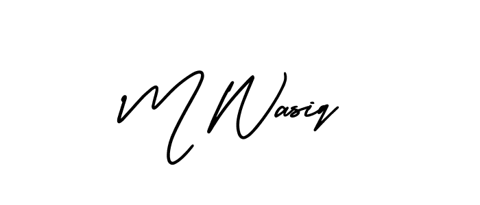 You can use this online signature creator to create a handwritten signature for the name M Wasiq. This is the best online autograph maker. M Wasiq signature style 3 images and pictures png