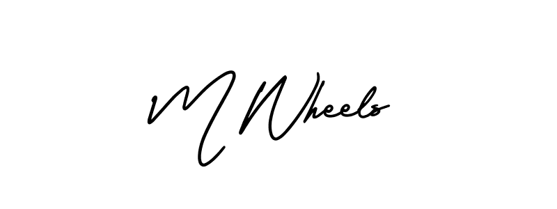 This is the best signature style for the M Wheels name. Also you like these signature font (AmerikaSignatureDemo-Regular). Mix name signature. M Wheels signature style 3 images and pictures png