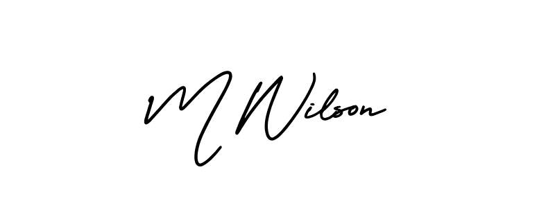 Similarly AmerikaSignatureDemo-Regular is the best handwritten signature design. Signature creator online .You can use it as an online autograph creator for name M Wilson. M Wilson signature style 3 images and pictures png