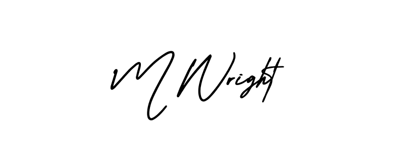 How to make M Wright signature? AmerikaSignatureDemo-Regular is a professional autograph style. Create handwritten signature for M Wright name. M Wright signature style 3 images and pictures png