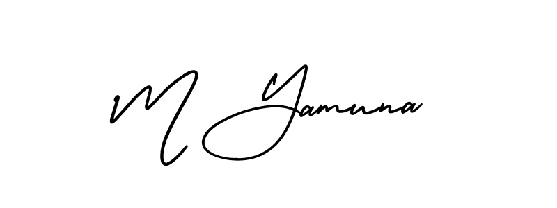 Check out images of Autograph of M Yamuna name. Actor M Yamuna Signature Style. AmerikaSignatureDemo-Regular is a professional sign style online. M Yamuna signature style 3 images and pictures png