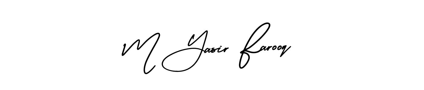 How to make M Yasir Farooq name signature. Use AmerikaSignatureDemo-Regular style for creating short signs online. This is the latest handwritten sign. M Yasir Farooq signature style 3 images and pictures png