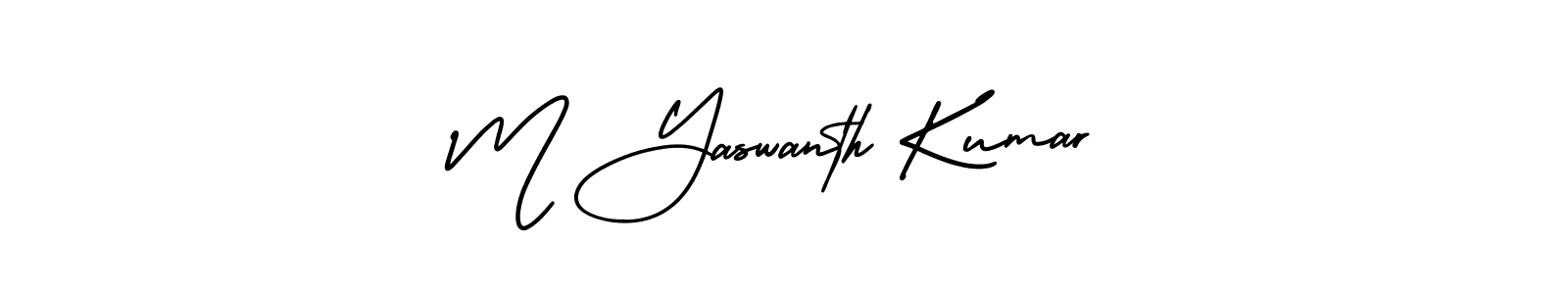 You should practise on your own different ways (AmerikaSignatureDemo-Regular) to write your name (M Yaswanth Kumar) in signature. don't let someone else do it for you. M Yaswanth Kumar signature style 3 images and pictures png