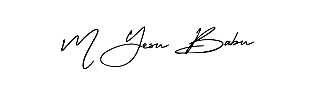 if you are searching for the best signature style for your name M Yesu Babu. so please give up your signature search. here we have designed multiple signature styles  using AmerikaSignatureDemo-Regular. M Yesu Babu signature style 3 images and pictures png