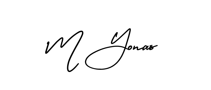 Make a beautiful signature design for name M Yonas. Use this online signature maker to create a handwritten signature for free. M Yonas signature style 3 images and pictures png
