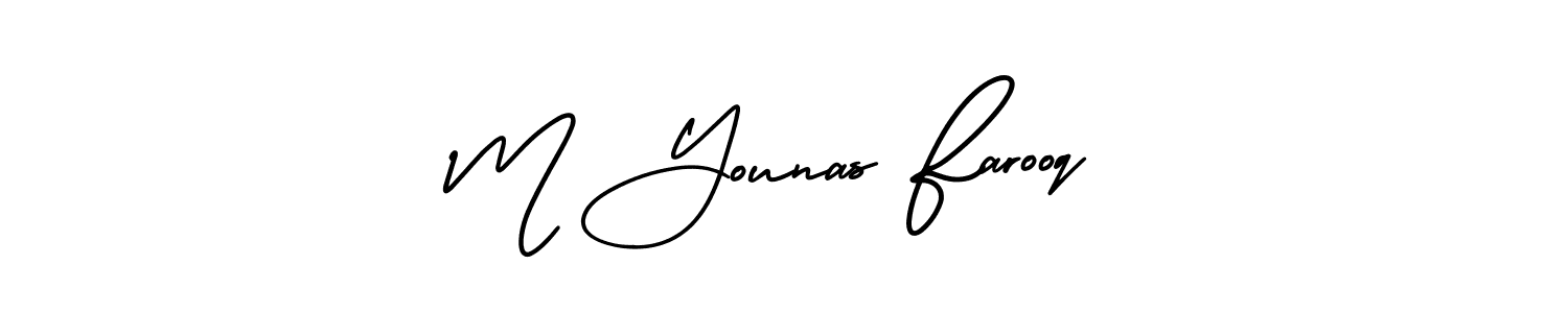 Also we have M Younas Farooq name is the best signature style. Create professional handwritten signature collection using AmerikaSignatureDemo-Regular autograph style. M Younas Farooq signature style 3 images and pictures png