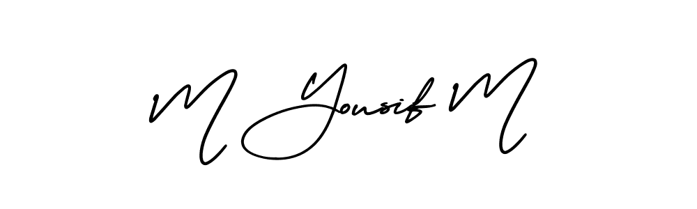 Also we have M Yousif M name is the best signature style. Create professional handwritten signature collection using AmerikaSignatureDemo-Regular autograph style. M Yousif M signature style 3 images and pictures png
