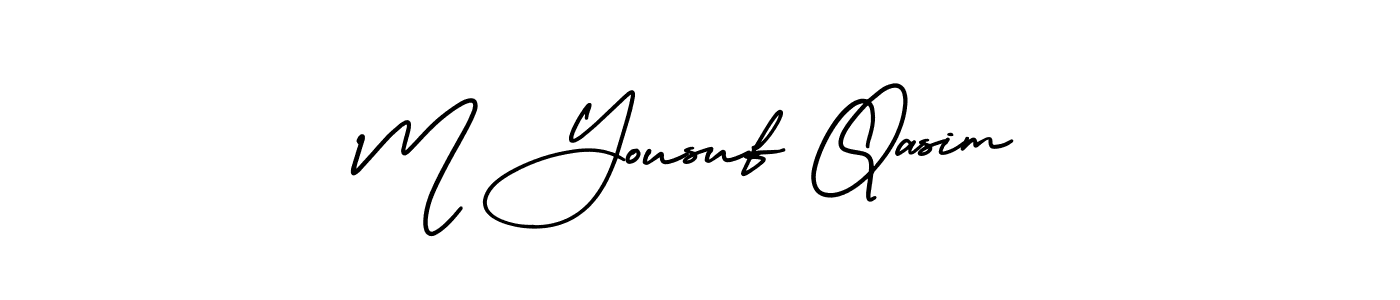 if you are searching for the best signature style for your name M Yousuf Qasim. so please give up your signature search. here we have designed multiple signature styles  using AmerikaSignatureDemo-Regular. M Yousuf Qasim signature style 3 images and pictures png