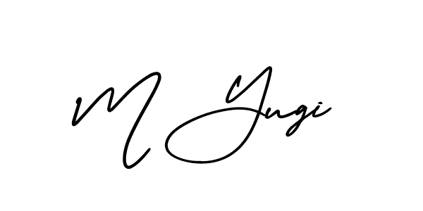 Best and Professional Signature Style for M Yugi. AmerikaSignatureDemo-Regular Best Signature Style Collection. M Yugi signature style 3 images and pictures png