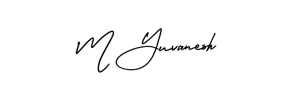 Also we have M Yuvanesh name is the best signature style. Create professional handwritten signature collection using AmerikaSignatureDemo-Regular autograph style. M Yuvanesh signature style 3 images and pictures png