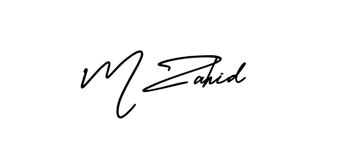 Use a signature maker to create a handwritten signature online. With this signature software, you can design (AmerikaSignatureDemo-Regular) your own signature for name M Zahid. M Zahid signature style 3 images and pictures png