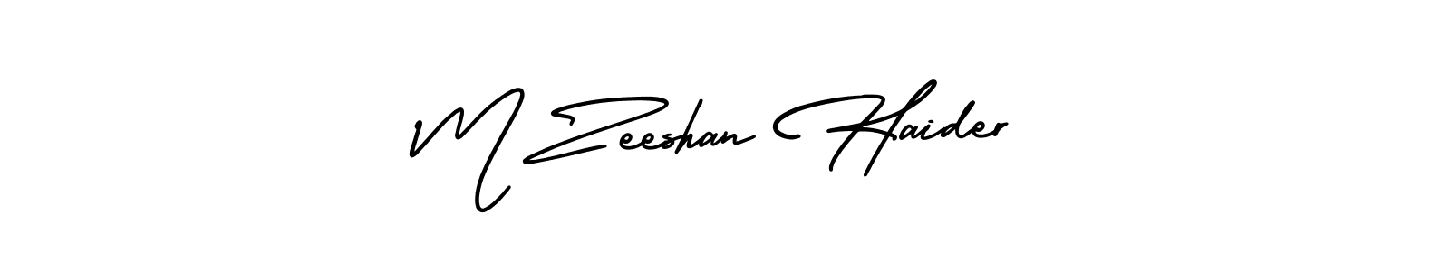 Also You can easily find your signature by using the search form. We will create M Zeeshan Haider name handwritten signature images for you free of cost using AmerikaSignatureDemo-Regular sign style. M Zeeshan Haider signature style 3 images and pictures png