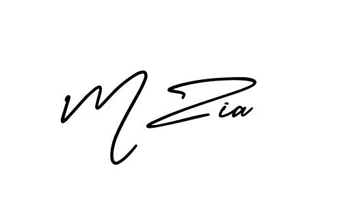 The best way (AmerikaSignatureDemo-Regular) to make a short signature is to pick only two or three words in your name. The name M Zia include a total of six letters. For converting this name. M Zia signature style 3 images and pictures png