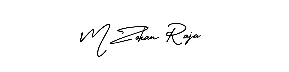 Create a beautiful signature design for name M Zohan Raja. With this signature (AmerikaSignatureDemo-Regular) fonts, you can make a handwritten signature for free. M Zohan Raja signature style 3 images and pictures png