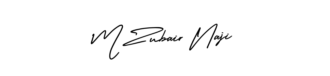 Create a beautiful signature design for name M Zubair Naji. With this signature (AmerikaSignatureDemo-Regular) fonts, you can make a handwritten signature for free. M Zubair Naji signature style 3 images and pictures png