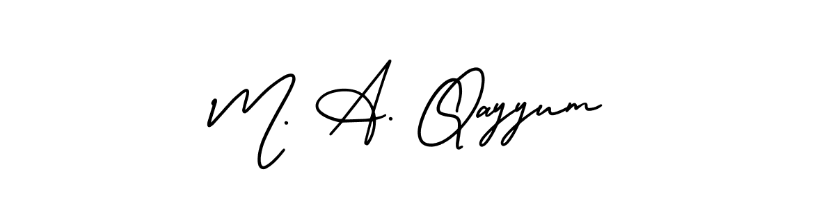 It looks lik you need a new signature style for name M. A. Qayyum. Design unique handwritten (AmerikaSignatureDemo-Regular) signature with our free signature maker in just a few clicks. M. A. Qayyum signature style 3 images and pictures png