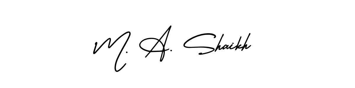 AmerikaSignatureDemo-Regular is a professional signature style that is perfect for those who want to add a touch of class to their signature. It is also a great choice for those who want to make their signature more unique. Get M. A. Shaikh name to fancy signature for free. M. A. Shaikh signature style 3 images and pictures png