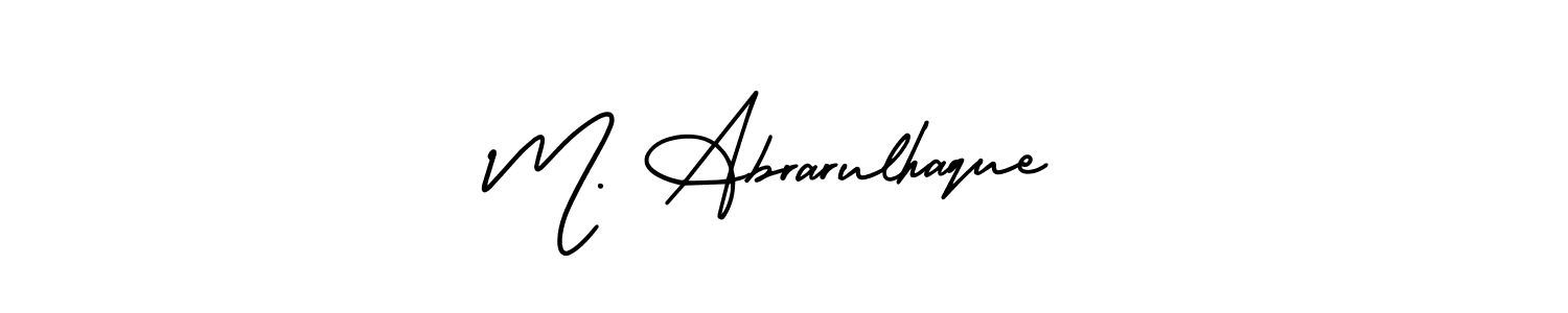 Use a signature maker to create a handwritten signature online. With this signature software, you can design (AmerikaSignatureDemo-Regular) your own signature for name M. Abrarulhaque. M. Abrarulhaque signature style 3 images and pictures png