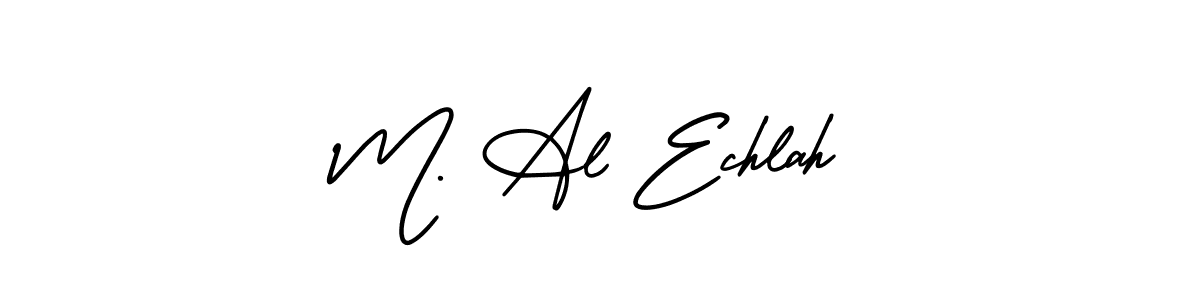 if you are searching for the best signature style for your name M. Al Echlah. so please give up your signature search. here we have designed multiple signature styles  using AmerikaSignatureDemo-Regular. M. Al Echlah signature style 3 images and pictures png