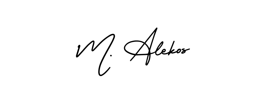 How to Draw M. Alekos signature style? AmerikaSignatureDemo-Regular is a latest design signature styles for name M. Alekos. M. Alekos signature style 3 images and pictures png