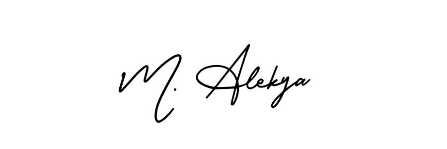 Make a beautiful signature design for name M. Alekya. With this signature (AmerikaSignatureDemo-Regular) style, you can create a handwritten signature for free. M. Alekya signature style 3 images and pictures png