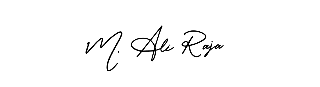 How to make M. Ali Raja name signature. Use AmerikaSignatureDemo-Regular style for creating short signs online. This is the latest handwritten sign. M. Ali Raja signature style 3 images and pictures png