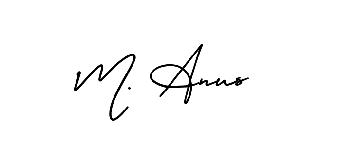 You should practise on your own different ways (AmerikaSignatureDemo-Regular) to write your name (M. Anus) in signature. don't let someone else do it for you. M. Anus signature style 3 images and pictures png
