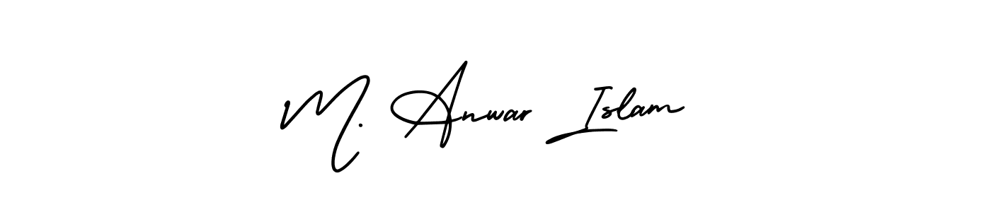 Also You can easily find your signature by using the search form. We will create M. Anwar Islam name handwritten signature images for you free of cost using AmerikaSignatureDemo-Regular sign style. M. Anwar Islam signature style 3 images and pictures png