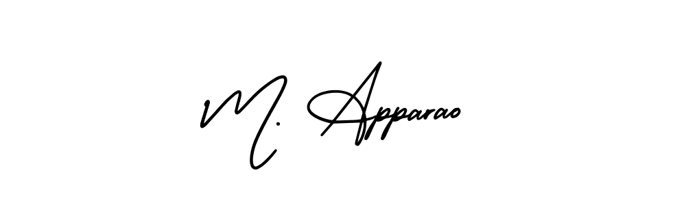 Similarly AmerikaSignatureDemo-Regular is the best handwritten signature design. Signature creator online .You can use it as an online autograph creator for name M. Apparao. M. Apparao signature style 3 images and pictures png