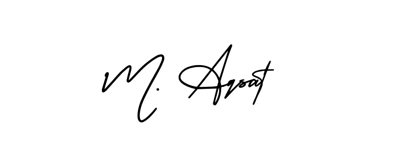Also we have M. Aqsat name is the best signature style. Create professional handwritten signature collection using AmerikaSignatureDemo-Regular autograph style. M. Aqsat signature style 3 images and pictures png